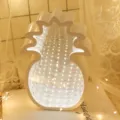Ananas LED Tunnel Licht Spiegel Nachtlampe Heimdeko Ambiente Beleuchtung Stueck - Ananas