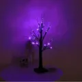 Halloween LED tree light, black twig branch night light for home holiday party decor. - Black Tree Bare Light Purple Light