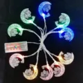 LED maan kasteel lichtketting werkt op batterijen decoratieve kleurrijke sfeerverlichting - Kasteel Kleurrijk