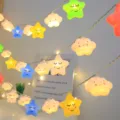 Guirnalda de luces LED para decoración de habitación infantil, estrellas y nubes colgantes. - Nube estrella / Guirnalda 6 m 40 LED USB (luz fija)