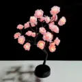 LED Rosenbaum Lampe Tisch Nachtlicht romantisches Urlaubsgeschenk Heim Schlafzimmer Deko Licht - Schwarzer Baum mit rosa Rosen