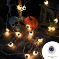 Guirnalda de luces LED de Halloween globo ocular espeluznante decoración fiesta 3cm - 1.5 Metros 10 Luces 2 Secciones Fijo / Globo ocular