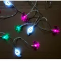 LED Φωτιστική γιρλάντα Απόκριες με σχήματα φαντασμάτων και νυχτερίδων για διακόσμηση. - Μικτό Στυλ B