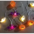 Φωτεινή γιρλάντα LED Halloween με κολοκύθα, φάντασμα και νυχτερίδα για τρομακτική διακόσμηση. - Μικτό Στυλ C