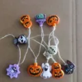 Διακοσμητική φωτεινή γιρλάντα LED για το Halloween με χαριτωμένες κολοκύθες και φαντάσματα. - Μικτό Στυλ D
