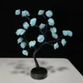LED Rosenbaum Lampe Tischleuchte mit blauen Blumen und schwarzen Zweigen für Zimmerdeko. - Schwarzer Baum - Blaue Rosen