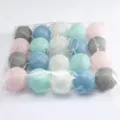 LED Baumwollkugel Lichterkette batteriebetrieben pastell dekorativ für Zimmer Weihnachtsdeko. - Macarons
