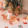Guirnalda de luces LED navideñas con bonitos colgantes de bastón de caramelo para decoración. - Bastón de caramelo