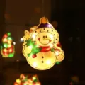 Christmas LED Snowman Hanging Light Window Decoration Lamp Festive Party Decor Variant - Snowman Style 1 / 3xAAA Battery Powered