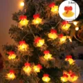 Guirnalda de luces LED de campana navideña, luces decorativas para fiestas y habitaciones. - 1.5 Metros 10 Luces 2 Secciones Fijo / Campana