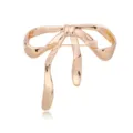Dettaglio spilla con fiocco in lega lucida elegante con superficie metallica liscia e design. - Oro (C807-B)