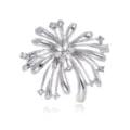 Elegante Spilla Strass Fuochi d'Artificio Argento Luminoso Gioiello Moda Per Donne - Stile C770-A / Argento