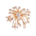 Elegante spilla fuoco d'artificio strass dorata cristallo donna moda accessorio variante - Stile C770-B / Oro