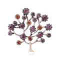 Vintage rhinestone tree brooch pin, elegant alloy crystal apparel accessory for women. - Vintage Tree Style (C791-A)