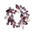 Vintage Rhinestone Flower Wreath Brooch Pin Antique Alloy Crystal Clothing Accessory Gift - Vintage Wreath Style (C792-A)