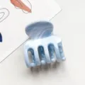 Kleine blaue Marmor-Haarklammer mit vier Zähnen, ideal für stilvolle Alltagsfrisuren. - 5cm Vier-Zahn-Clip / Graublau