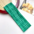 Cinta de pelo deportiva a cuadros verdes detalle, elastica para uso diario y entrenamientos. - Verde Fruta