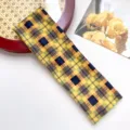 Klassieke gele ruitjes sport hoofdband, veelzijdige elastische haarband voor dagelijks gebruik. - Geel Zwart