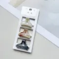 Set da 3 mini mollette per capelli con motivo marmo graziosi accessori dettaglio - Stile Coda di Pesce Set / Serie Color Caffè