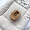 Matte brown oval hair claw clip, small minimalist hollow hair accessories for daily wear. - 5cm PS Round Grab Clip (20260515e) / Oval-Matte Ginger Yellow