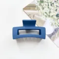 Matte blue hair claw clip geometric square hair catch minimalist hair accessories for women - Matte Royal Blue
