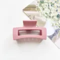 Amazon cross-border new 6.5cm square hair claw clip minimalist matte hair accessory wholesale - Matte Skin Pink