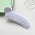 Minimalist white hair comb clip for bangs styling, portable daily hair accessory detail. - 7.5cm Round-Tooth Hair Comb Clip - White