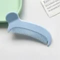 Pettine per capelli monocolore minimalista clip da viaggio portatile carino mini strumento per - Pettine clip per capelli a testa rotonda 7,5 cm - Celeste