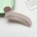 Fermaglio per capelli a pettine tinta unita semplice, strumento per frangia da viaggio. - Pettine clip per capelli a testa rotonda 7,5 cm - Caffè latte
