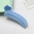 Pettine per capelli blu con orecchie di gatto portatile, mini strumento per frangia da viaggio. - Pettine clip per capelli a testa di gatto 7,5 cm - Celeste