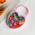 Jolie boîte en forme de cœur avec pinces à cheveux colorées pour le style quotidien des filles - Boîte Sac à Main Cœur / Ensemble De 70 Pièces / Petite Fleur Jelly