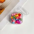 Mini pinces à cheveux en forme de fleur colorée dans une boîte transparente, accessoires. - 1cm Boîte De 70 Pièces / Fleur Huit Couleurs Vives