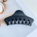 Matte black large hair claw clip for women minimalist style hair styling tool accessory - Frosted Black
