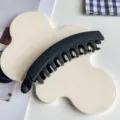 Black matte hair claw clip for women vertical banana clip elegant ponytail hair accessory - 13cm Size / Matte Black