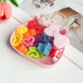 Joli ensemble de pinces à cheveux nœud boîte, mini pinces cœur colorées pour femmes. - Boîte Chat - Style Cœur / 15 Pièces (2.5cm) / Couleur Vibrante