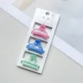 Set di 3 piccole mollette per capelli marmorizzate, design minimalista, accessori carini. - Stile Coda di Pesce Set / Colori Vivaci