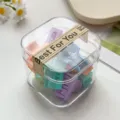 Mini Haarklammern Set in transparenter Box, bunte süße Haaraccessoires für jeden Tag. - Frühlingsfarbe Quadrat
