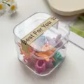 Kinder Mini Haarklammern Set in einer klaren Kunststoffbox, bunte Haaraccessoires. - Frühlingsfarbe Schmetterling