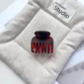 Detail der braunen Schildpatt 7-Zahn Haarkralle, kompaktes Design für schicke halbe Frisuren. - 4cm Sieben-Zähne / Mattiertes Schildpatt