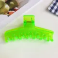 Neongrüne transparente T-förmige Haarklammer für Damen, stylische Jelly-Clip Accessoire. - Neongrün (90708)