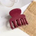 Kleine weiche Silikon Haarklammer für Damen, elegantes Haaraccessoire für Pferdeschwanz. - Burgunderrot