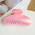 Rosa elettroplaccata semicircolare molla per capelli, forcina media per styling quotidiano. - Molletta per capelli in ABS 10,5 cm a testa quadrata - Rosa opaco