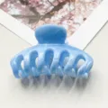 Molla per capelli marmo blu donna elegante acconciatura quotidiana e fissaggio sicuro - Blu Chiaro (89963)