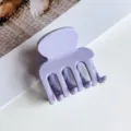 Mattes lila Haarklammer Detail, kompakte kleine Haarklammer für Zöpfe und Hochsteckfrisuren. - 5CM Vier-Zahn-Haarklammer (#15) / Matt Hellviolett