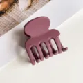 Matt violette Haarklammer für Damen, kleine Haarspange mit starkem Halt, eleganter Haarschmuck. - Matt Bohnenpasten-Lila