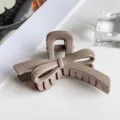 Elegant bow hair claw clip detail, premium large resin shark clip for stylish hairstyles. - Bowknot Style (PC 7cm Bowknot Clip) / Glossy Light Coffee