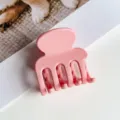 Rosa matte Haarklammer, kleine Kunststoff Haarklammer für schöne Frisuren und tägliches Styling. - Matte Girly Pink