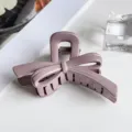 Elegant purple bow hair claw clip for women, large stylish shark clip for daily hair styling. - Bowknot Style (PC 7cm Bowknot Clip) / Glossy Purple Grey
