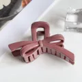 Close-up detail of the elegant mauve bow hair claw clip, showing glossy finish and spring. - Bowknot Style (PC 7cm Bowknot Clip) / Glossy Wine Red