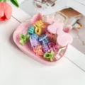Joli ensemble de mini pinces à cheveux dans une boîte de rangement, accessoires colorés. - Boîte Chat Pinces Papillon / 15 Pièces (2.5cm) / Couleurs de Printemps